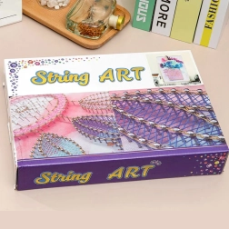 String Art Creative Kit with LED, picture 21 × 30 cm – flowers in a vase