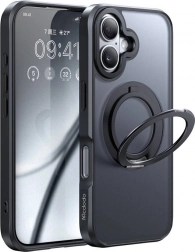 McDodo MagSafe Hülle mit Ständer für iPhone 16 schwarz