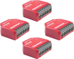 Lot de 4 interrupteurs intelligents avec mesure de consommation Shelly 1PM Gen4 Zigbee/Matter