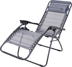 Garden and Beach Lounger with Drink Holder