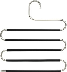 Porte-pantalons antidérapant en forme de S, 5 niveaux