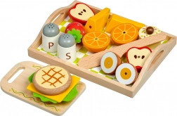 Lucy & Leo ensemble petit-déjeuner en bois avec aimants sur plateau