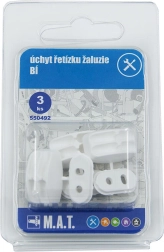 Support de chaîne pour stores – blanc, lot de 3 pièces