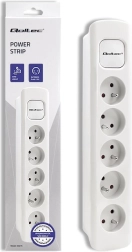 Power Splitter with 5 Sockets White