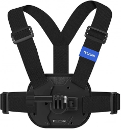 Telesin harnais poitrine pour caméras d’action avec attache rapide