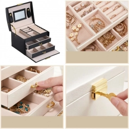 Mehrstufige LELANI-Kassette, Premium-Schmuckkästchen – Schwarz