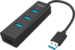 Hub 4x USB 3.0 mit Unterstützung für BC1.2, schwarz