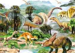Dino Puzzle – Life of Dinosaurs 100 XL Pieces