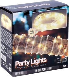 Lichtschlauch 100 LED 7,5 m – warmweiß, IP44, 8 Modi, Timer