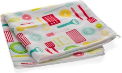 Mikrofasertuch 40 × 40 cm mit Dekor, 250 g/m²