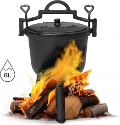 Cast Iron Cauldron 8L on Tripod MultiGarden