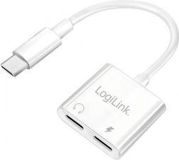 LogiLink USB‑C adapter met 60 W PD‑opladen en audioconnector