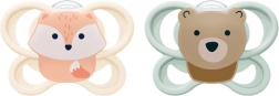 Sucette NUK Perfect Match Air pour nouveau-nés, FOX/BEAR, 2 pcs