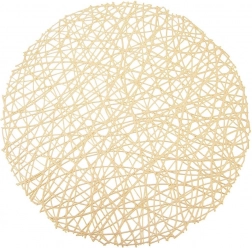 Round rubber table mat 39 cm gold