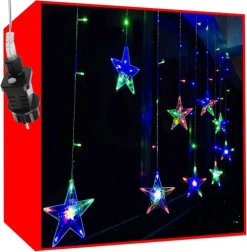 Lichtervorhang mit Sternen 108 LED mehrfarbig