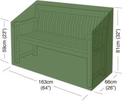 Bâche de protection pour banc de jardin 163 × 66 × 81 cm