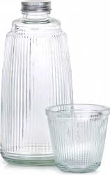 Glazen karaf met glas 1 l + 220 ml, 2-delige set