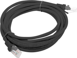 Network patch cable UTP Cat5e 3 m black