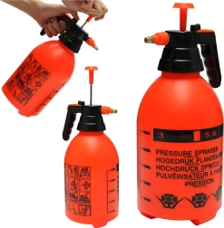 Pulvérisateur manuel à pression 3 l – orange pour jardin et maison