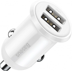 Autoladegerät 2x USB Baseus, 4,8A, weiß