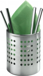 Abtropf- und Ständer für Küchenutensilien aus Edelstahl, silber