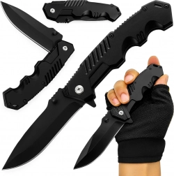 Folding Tactical Hunting Knife Black