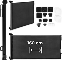 Ausziehbare Sicherheitsbarriere für Treppen und Türen 160 cm schwarz ECOTOYS