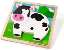 Wooden insert puzzle cow