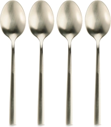 Set aus goldenen Teelöffeln aus Edelstahl, 4 Stk.