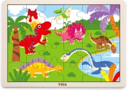Wooden dinosaur puzzle 24 pieces
