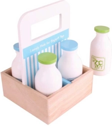 Wooden Milk in a Portable Crate Bigjigs Toys