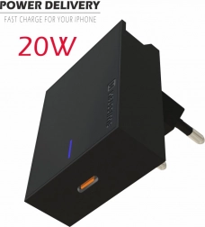 Swissten 20W Power Delivery oplader voor iPhone - zwart