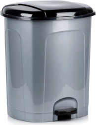 Kunststof pedaalemmer 50 l, grijs