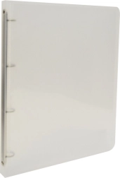 A4 Presentation Ring Binder from Polypropylene, Clear, 4 Rings