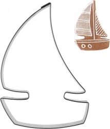 Stainless Steel Sailboat Cookie Cutter 8.5 cm