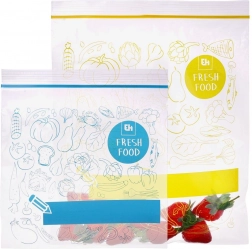 Zip-Beutel für Lebensmittel 20× 1,2 l + 20× 2,5 l, 40 Stk.