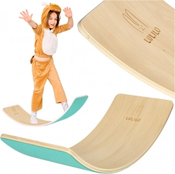 Wooden balance board with felt Lulilo AJLO – Turquoise
