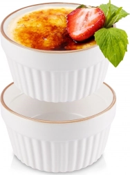 Porzellan-Auflaufförmchen 9 cm, 170 ml, weiß, 2 Stk.