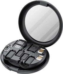 Draadloze oplader Budi 12-in-1 15 W met organizer en adapters