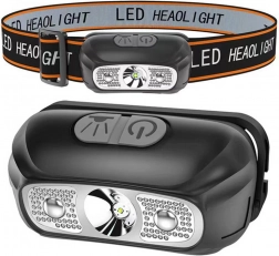 LED Headlamp with Two Modes, USB Charging, up to 5 Hours Runtime