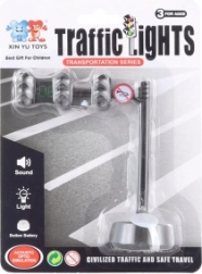 Battery-powered traffic light for kids