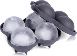 Silicone ice ball mold, 4 pcs, diameter 8 cm