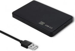 External Hard Drive Enclosure 2.5'' SATA3 USB 2.0 Black