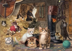 Puzzle Mysterious Cats 1000 Pieces Secret Collection