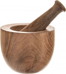 Wooden mango mortar with pestle