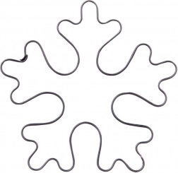 Stainless steel snowflake cookie cutter 6 cm