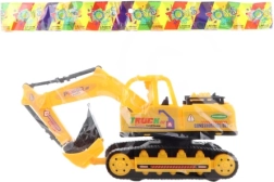 Plastic rupsbandgraafmachine met bulldozer 2-in-1 op frictieaandrijving 27 cm - 1 stuk