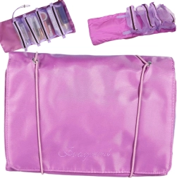 Travel hanging cosmetic organizer 4-in-1 with transparent pockets