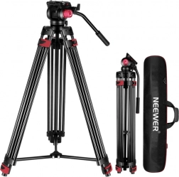 Aluminium videostatief Neewer 200 cm met fluid head