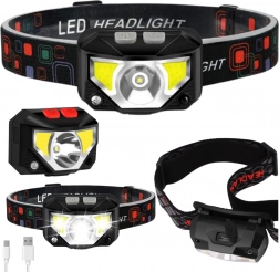 LED-hoofdlamp met bewegingssensor, 6 lichtstanden